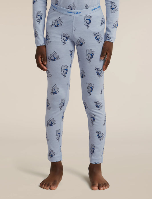 Kids' Merino 200 Oasis Thermal Leggings Bear Tour AOP