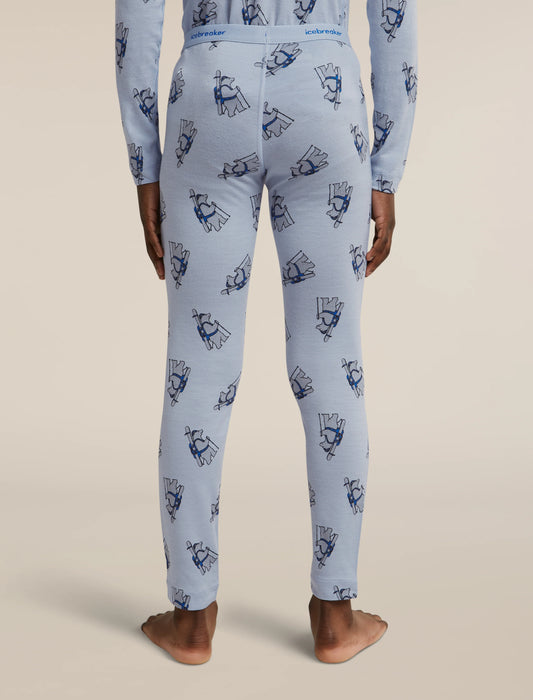 Kids' Merino 200 Oasis Thermal Leggings Bear Tour AOP