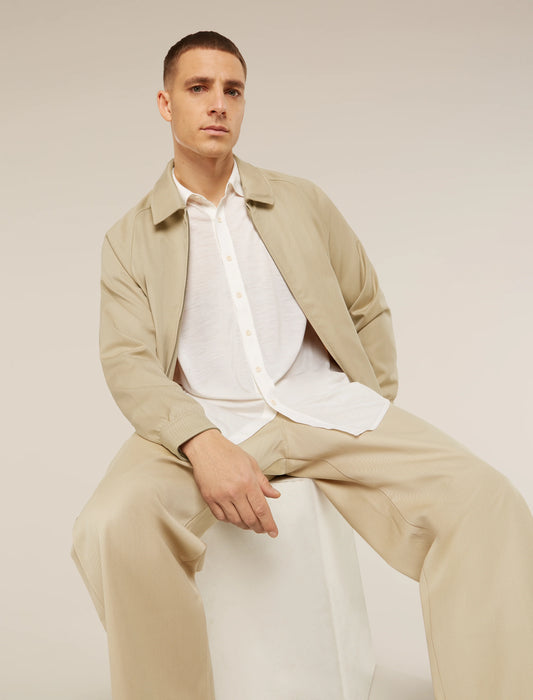 Unisex Merino Cotton Twill Shirt Jacket