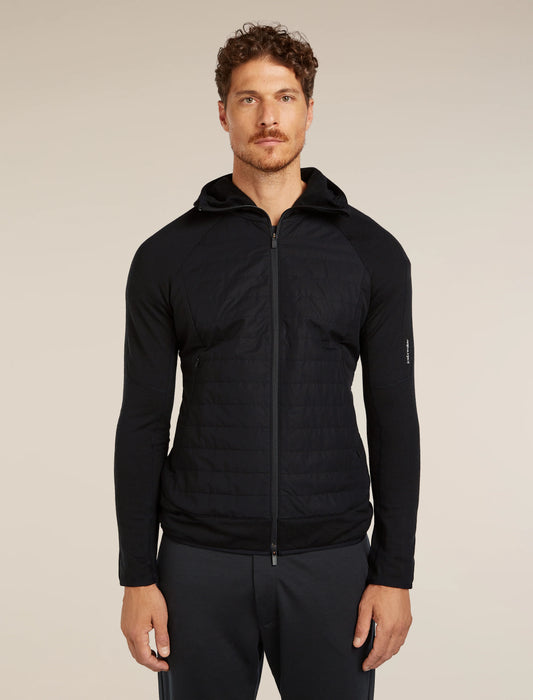 Men's Merino Blend Quantum Hybrid Long Sleeve Zip Hoodie
